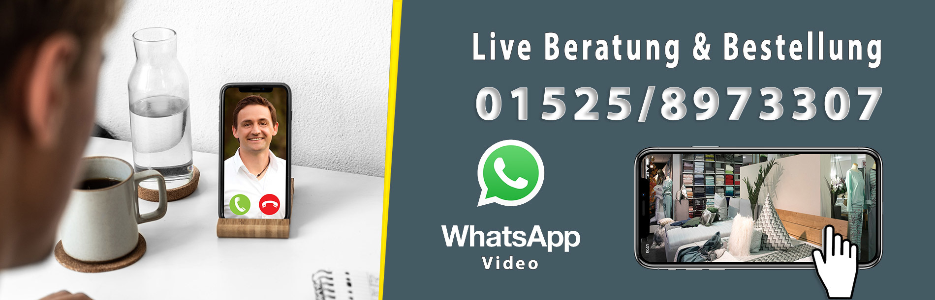WhatsApp live Beratung und Bestellung