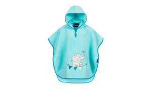 Morgenstern Badeponcho 1-3 Jahre, Luxus Baumwolle, Elefant, türkis