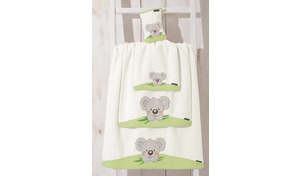 Kinderfrottier, reine Baumwolle, Koala, grün